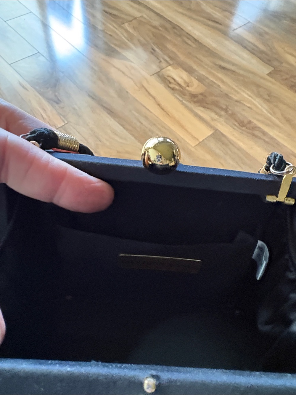 Saks Fifth Avenue Black Woven Mini Crossbody Bag - Picture 3 of 5